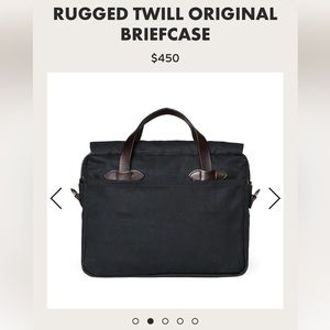 NWT Filson original twill briefcase in navy!  Sold out everywhere.